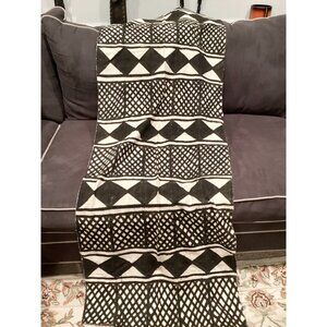 Mud Cloth Textile Authentic Naturally Hand Crafted From Mali 28X78 Inch Vintage